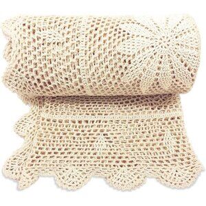 Boho Throw Blanket, 50"x60", 100% Handmade Crochet Throw Blankets,100% Cotton